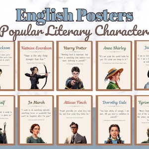 English Posters - Famous Literary Characters Quotes