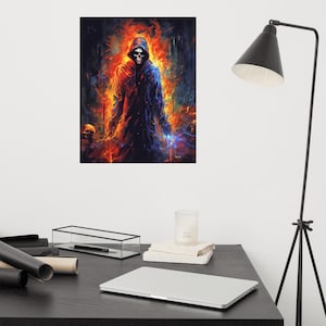 Death Tarot Card Art Poster – Tarot Wall Art from the Spectrum Deck by Hall of Tarot