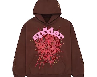 Bruin unisex streetwear-jack spinnenwebhoodie