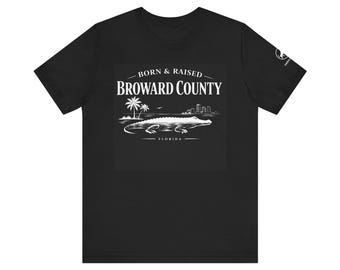 Broward County geboren & aufgewachsen Shirt, Südflorida Gator T-Shirt, 954 Florida Lokales Shirt, Fort Lauderdale Strand, Premium Streetwear