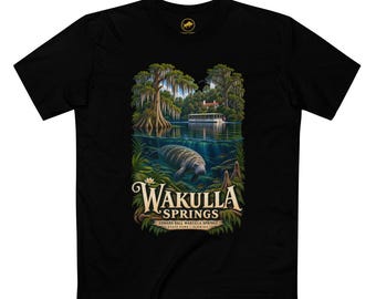 Wakulla Springs Shirt, Florida Manatee Graphic Tee, Edward Ball State Park Travel Souvenir