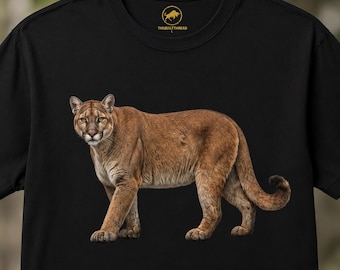 Premium Florida Panther T-Shirt | Realistic Wildlife Graphic Tee | Florida Native Big Cat Shirt | Everglades Nature Lover Gift