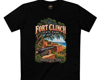 Fort Clinch State Park Shirt, Fernandina Beach Florida Historic Cannon Graphic Tee