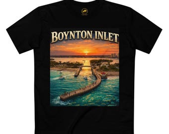 Boynton Inlet Shirt, Florida Coastal Shirt, Boynton Beach Tee, Fishing Pier Shirt, Ocean Inlet Tee, South Florida Shirt, AS Colour 5001