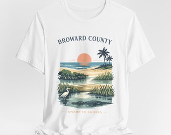 Broward County Florida T-Shirt – Everglades Coastal Art Tee