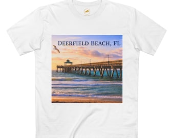 Deerfield Beach Florida T-Shirt: Pier Artwork, Coastal Souvenir