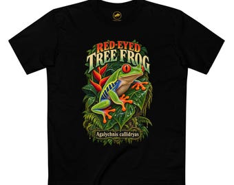 Red-Eyed Tree Frog Shirt, Central American Rainforest Tee, Agalychnis Callidryas Amphibian Gift