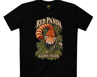 Red Panda Shirt, Himalayan Bamboo Forest Wildlife Tee, Ailurus Fulgens Animal Lover Gift