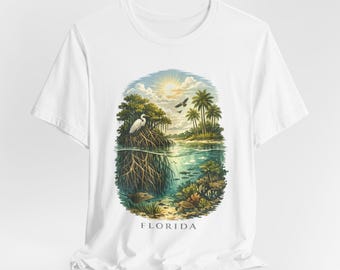 Florida Mangrove Roots T-Shirt – Coastal Wildlife Graphic Tee