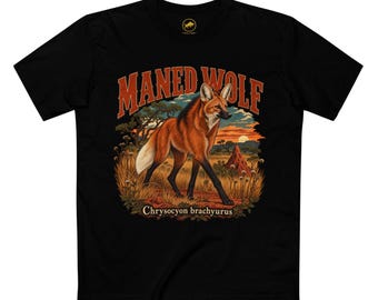 Maned Wolf Shirt, Brazilian Cerrado Wildlife Tee, Chrysocyon Brachyurus Canid Gift