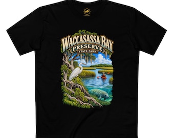 Waccasassa Bay Preserve State Park Shirt, Florida Nature Coast Kayaking and Salt Marsh Wildlife Tee