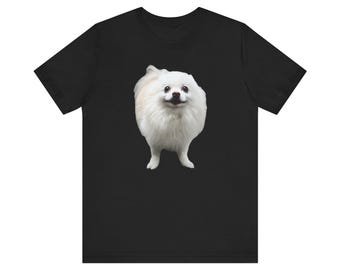 ポメラニアン犬用シャツ - ポメラニアンママのためのふわふわのかわいい犬用Tシャツ、ミニマリストなペット愛好家向けTシャツ、おもしろいポメラニアンギフト、黒のグラフィック犬用シャツ