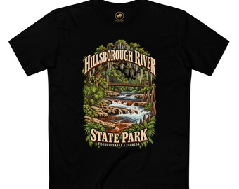 Hillsborough River State Park Shirt, Thonotosassa Florida Rapids and Suspension Bridge Tee