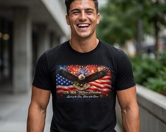USA 250th Anniversary Eagle Flag Shirt – Patriotic Freedom Tee