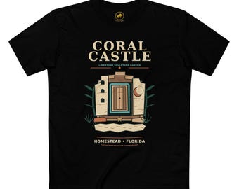 Coral Castle Shirt, Homestead Florida Limestone Gate Graphic Tee