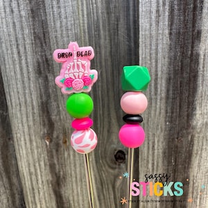 12 Drop Dead Hand Halloween | Pair of Sassy Sticks | Amigurumi Sewing Sticks | Silicone Beaded Sew Stix | Crochet Sewing | Ami Sticks | Gift