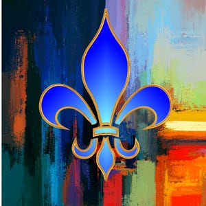 Fleur de Lis Wall Art Printable, Cajun Decor, Gulfport MS, Digital Download