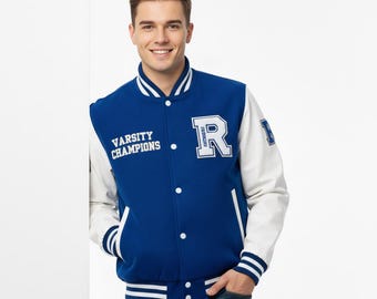 Veste Universitaire Vintage Lanes Softball - Taille XL - Bleu Et Blanc - Style Varsity Jacket