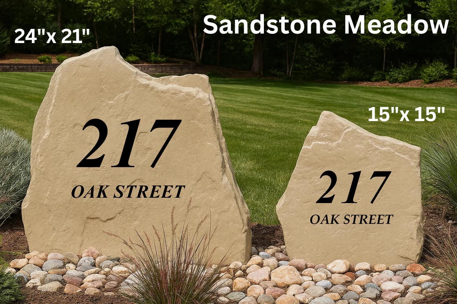 Standard Address Stone – Custom Engraved House Number & Street Name ...