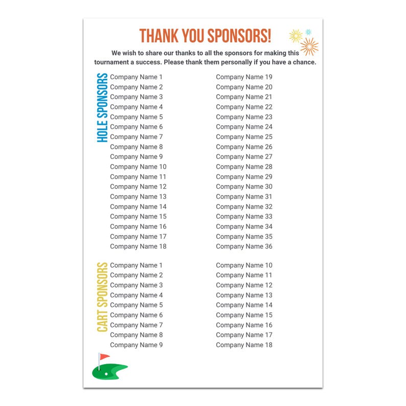 Editable Golf Tournament Brochure Canva Template | Fundraiser Event ...