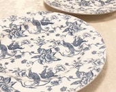 Staffordshire Old Engraving Bird Of Paradise Featuring Peacocks Stoneware China A Genuine Hand Engraving Dishwasher And Microwave Safe