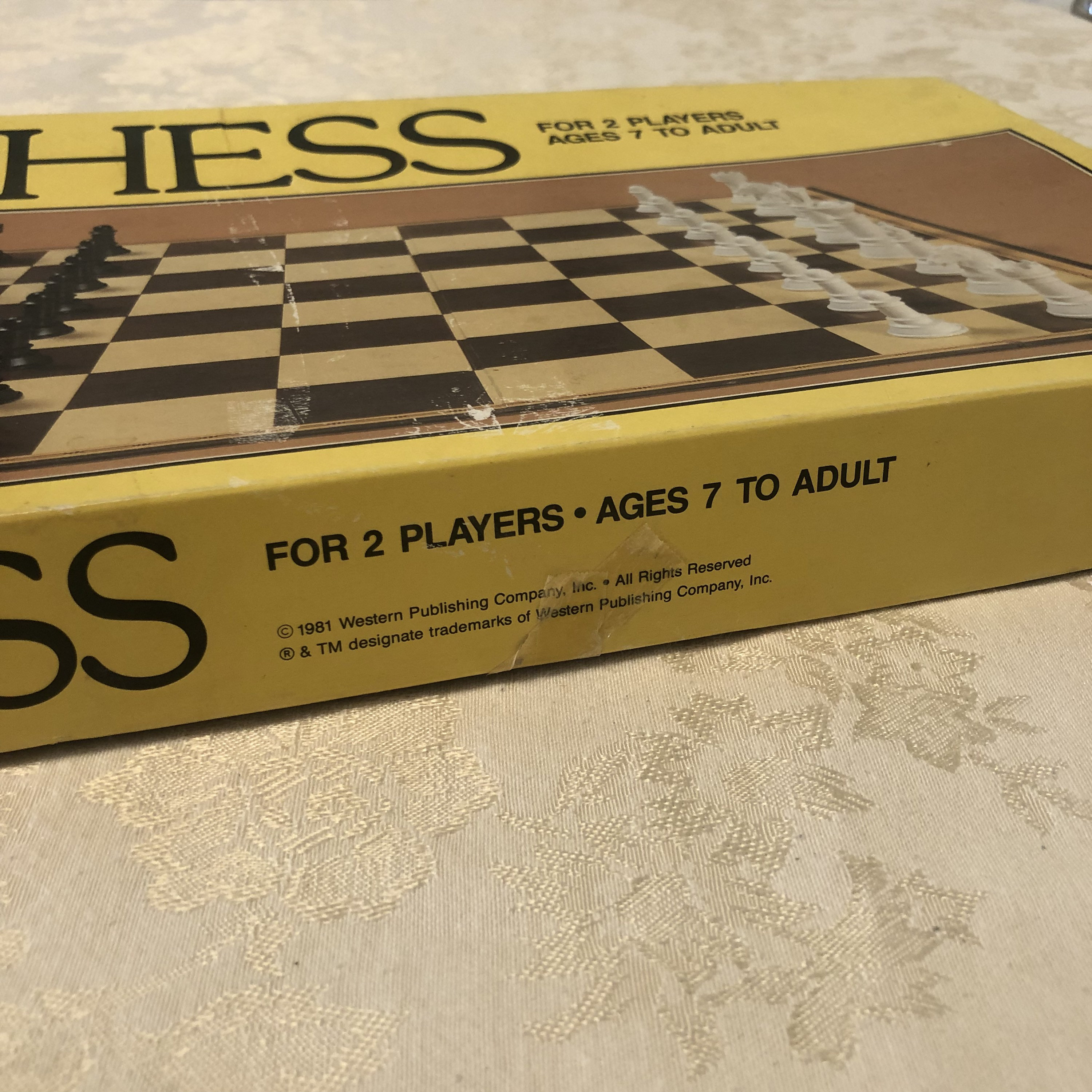 80s Chess Board And Pieces With Cardboard Case And Board With Matching ...