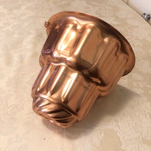 Antique Copper Tall Tiered Cake Mold Pan With Small Loop Hanger Pan Decor Copper Kitchen Pan Hanging Decor Wall Hanging Vintage Copper Mold