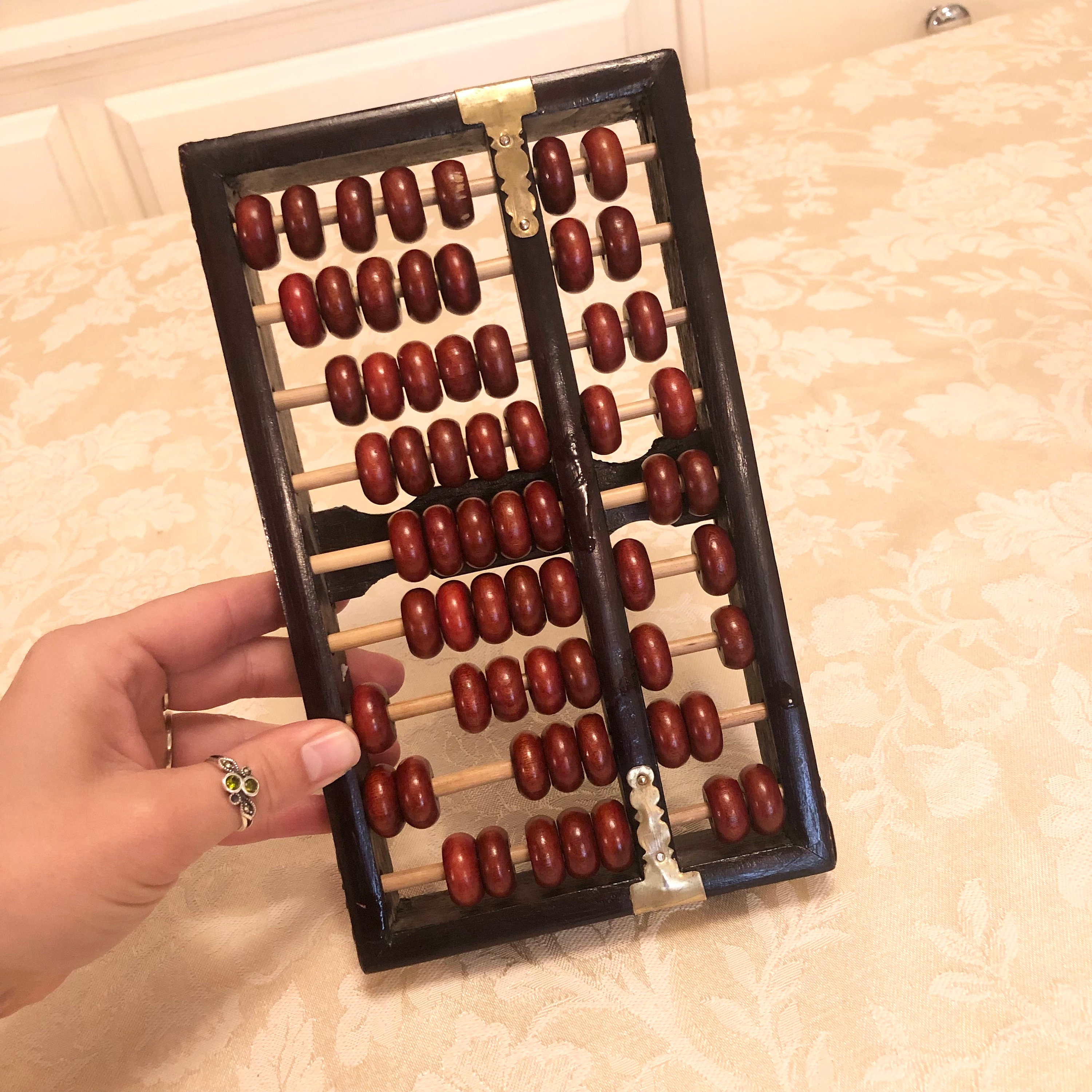Vintage Wooden Abacus Counting Frame Kids Learning Vinatge School Decor ...