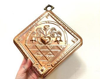 Copper Flat Mold Copper Pan With Brass Handle Pan Decor. Copper Kitchen Pan Hanging Decor Wall Hanging Copper House Copper Kitchen