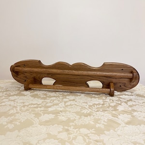 Vintage Solid Oak Wooden Bathroom Towel Rod Oak Bathroom Wall Rod Hanging Rod Mounting Rod For Bathroom Towel Layered Towel Display