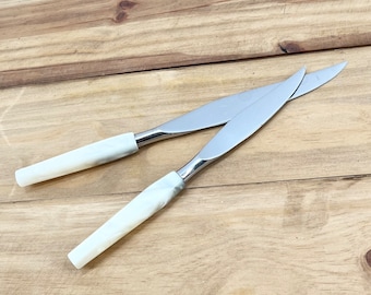 Vintage Mode Danish Stainless Sheffield England Gourmet Carver Knife Wooden Knife Set In Wooden Case Thanksgiving Carving Knife Set