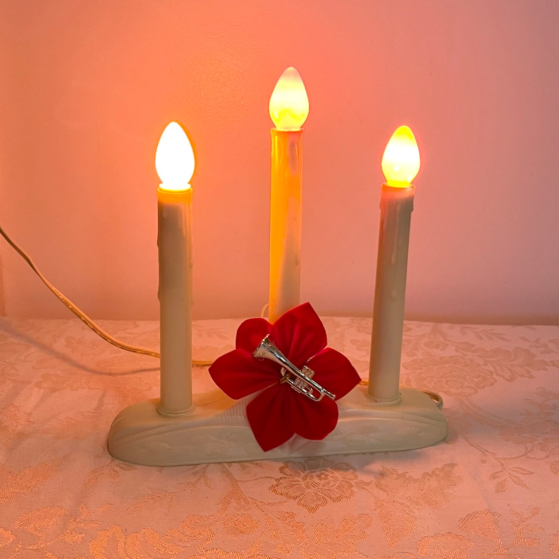 Vintage Window Candelabra 3 Lights Plastic Candle Sticks Etsy