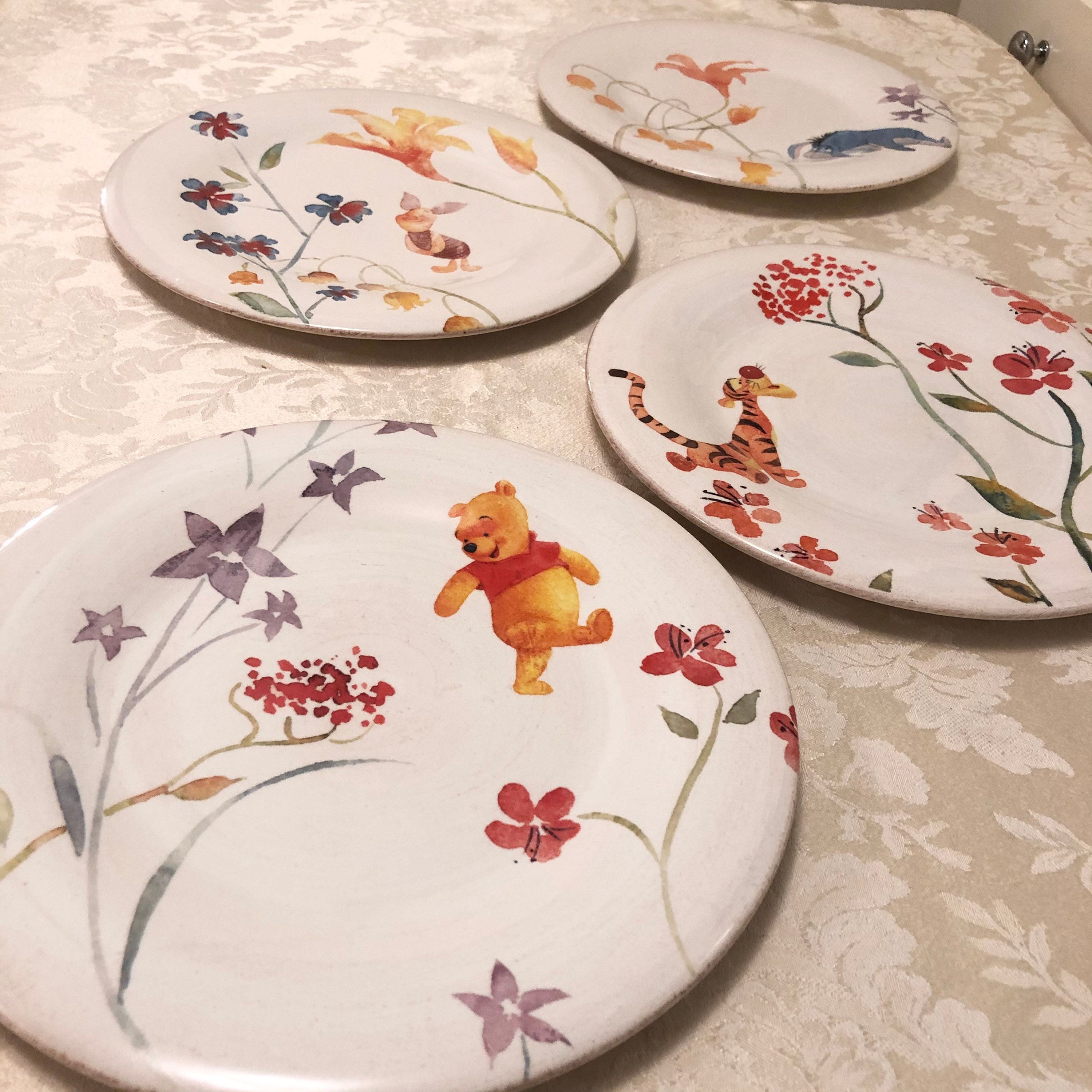 DISNEY DIFFERENT DINNERWARE EARTHENWARE DINNER PLATE/SIDE PLATES/CEREAL  BOWL SET