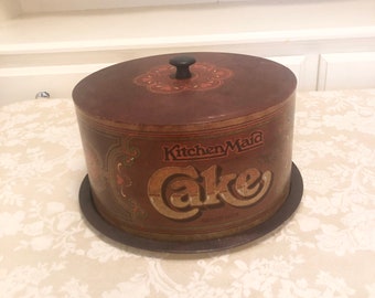 Rare Ballonoff Columbia USA Tin Cake Dome Tin Cake Carrier By Ballonoff Tin Company Rare KitchenMaid Cake Oven Fresh Smooth And Moist