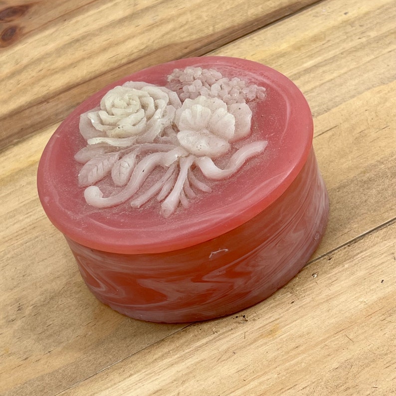 Pink Incolay Box Antique Possibly Incolay Victorian Pink Stone Trinket Jewelry Box ...