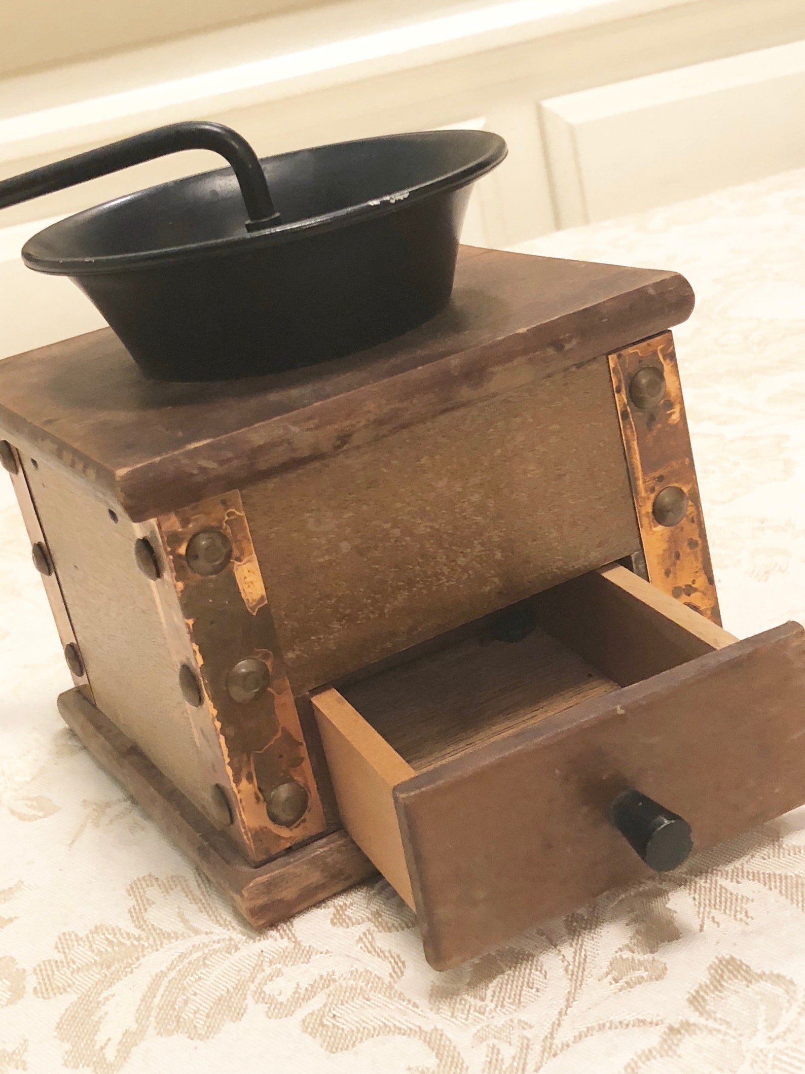 60s Copper Coffee Grinder Primitive Copper Detailed Machine. Etsy