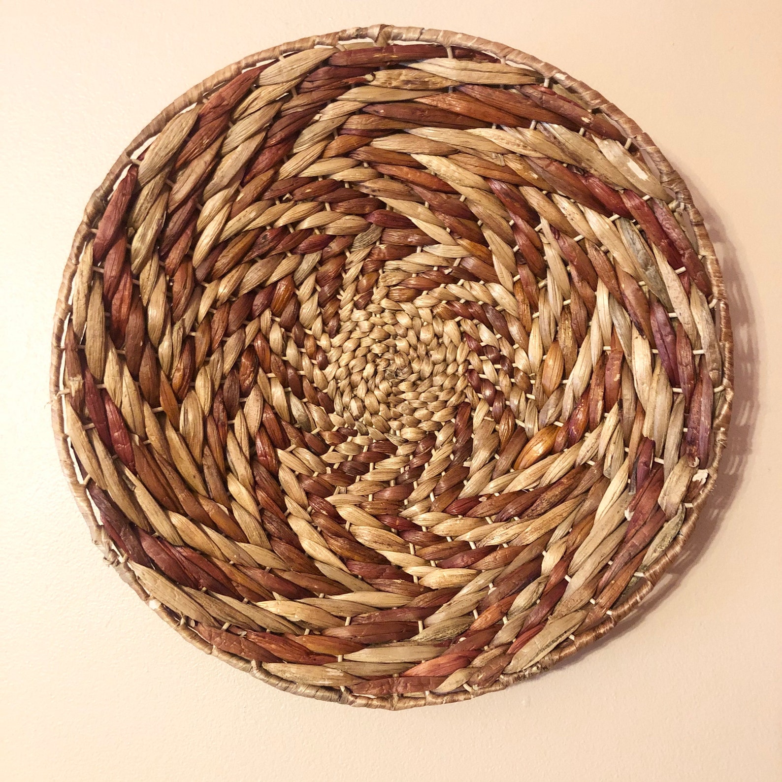 Large Wall Basket Wall Decor Hanging Wall Basket Large Flat Etsy