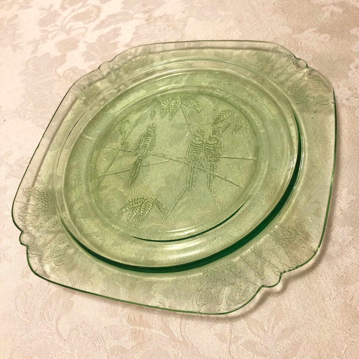 Sylvan or "Parrot" uranium glass