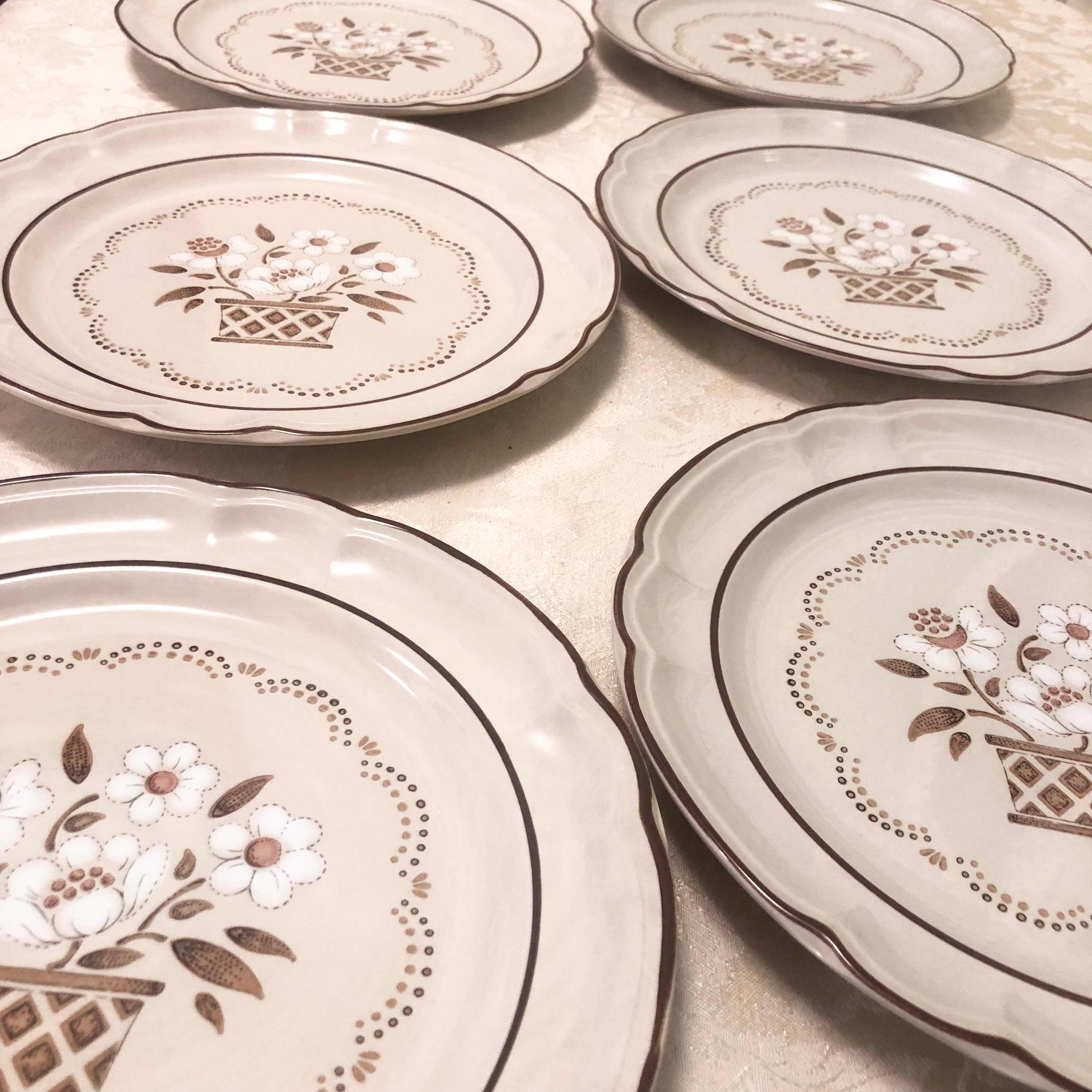 Vintage 70s 80s Home Kitchen Cumberland Stoneware Mayblossom Dinner Plates  Hearthside Stoneware Dishwasher Oven And Microwave Safe