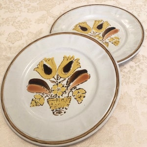 Vintage Handpainted American Hearthside Stoneware Kitchen Dinner Set Stoneware Dinner Plates Country Stoneware Dishwasher Oven Safe