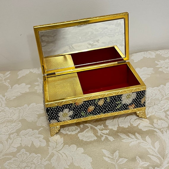 Vintage Jewelry Box Small Compact Case With Music… - image 8