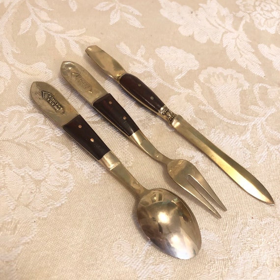 Real Mini Food Cooking Metal Spoon & Folk Set