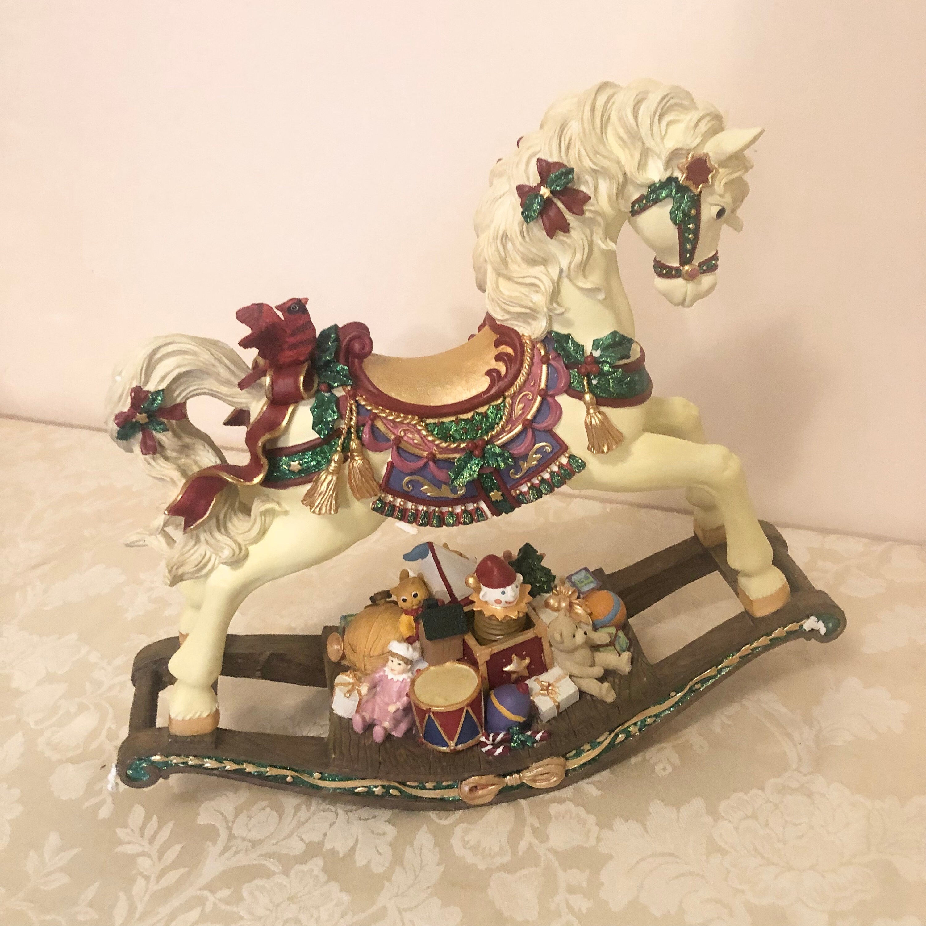 Christmas rocking horse music box Clearance