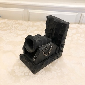 Metal Canon Bookend Display 1970s Wooden Bookend L Shaped Holder With Inside Canon Decor Ship Canon Theme