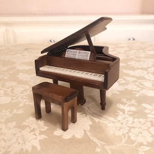 Piano Jewelry Box Jewelry Storage Box Piano So Very Elegant! Amazing Craftsmanship With Piano Keys Stool And Music On Front