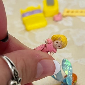 Small Mini Plastic Pocket Size Dolls Lot of Dolls and Furniture Comes ...