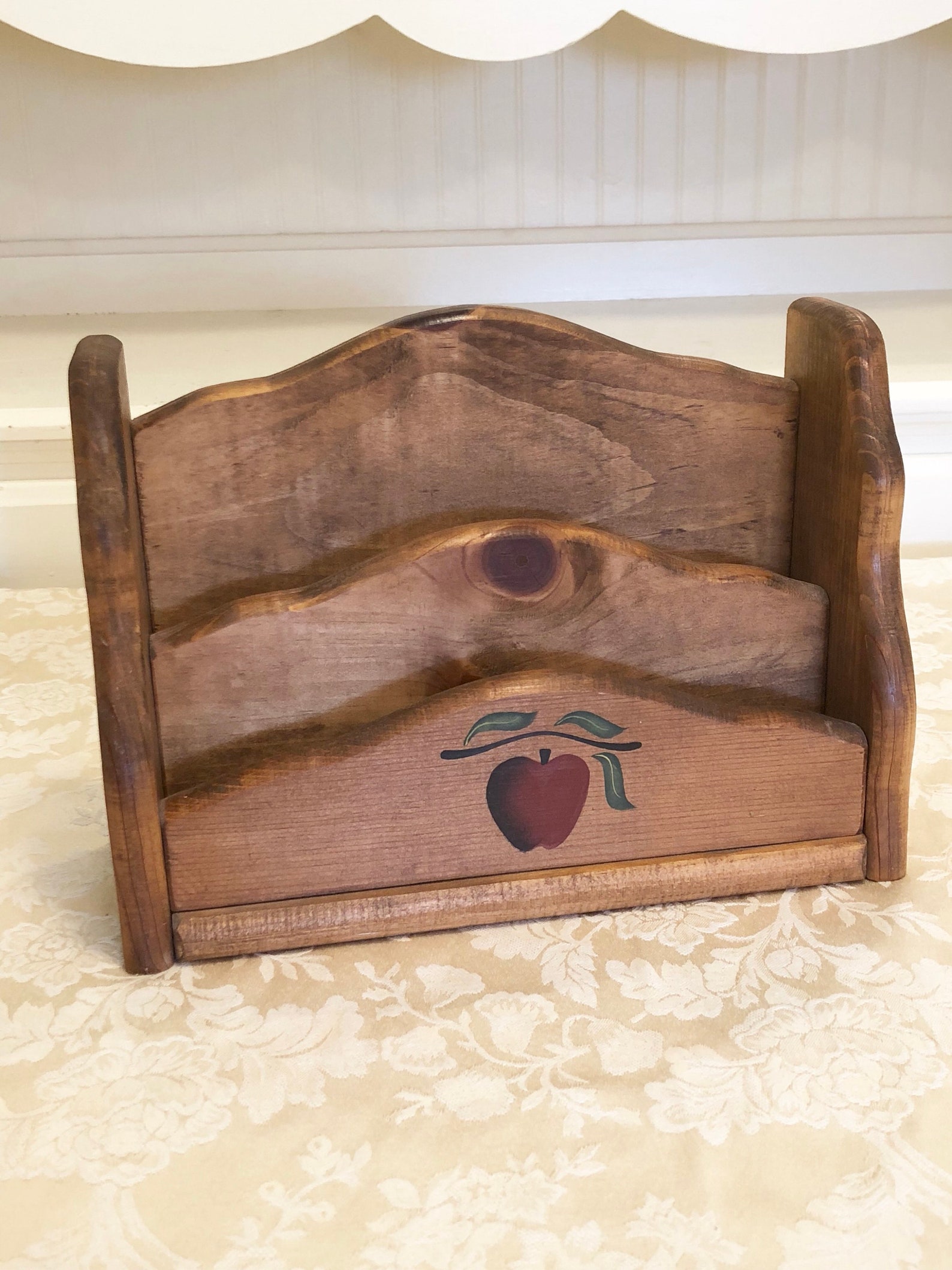 Solid Oak Wood Organizer Retro Kitchen Organizer Thick Solid Etsy