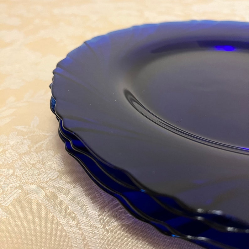Cobalt Blue Glass Plates
