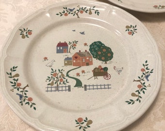 カントリー調 プレート 9枚セット COUNTRYLIFE STONE WARE Vintage Country Home Kitchen Dinner Set Stoneware Dinner Plates
