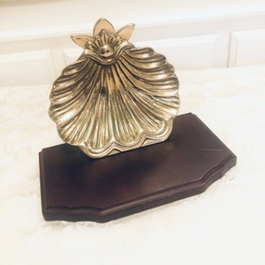 Mid Century Brass Shelf With Brass Shell Brass Shelving Vintage Shelf Beautiful Brass Bathroom Vanity Perfect To Hold Brass Figurines